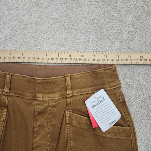 Spanx Women Small Stretch Twill Straight Leg Pants Acorn Brown 20399R - Picture 8 of 11