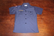 Boy Scouts of America BSA Youth Shirt Blue Medium Plain No Patches Short Sleeve