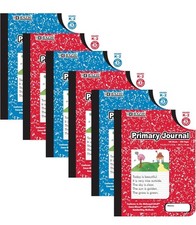 6 BAZIC Primary Journal 100 Sheet Marble Composition Book, Preschoool Grade 2