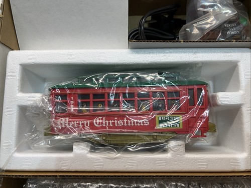 LIONEL 6-11981 CHRISTMAS HOLIDAY MOTORIZED TROLLEY SET TRAIN O-27 TRACK GAUGE - Picture 11 of 15