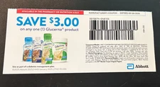 GIFT CARD FOR $3 OFF ANY GLUCERNA PRODUCT (EXPIRES 9/30/26) - FREE SHIPPING