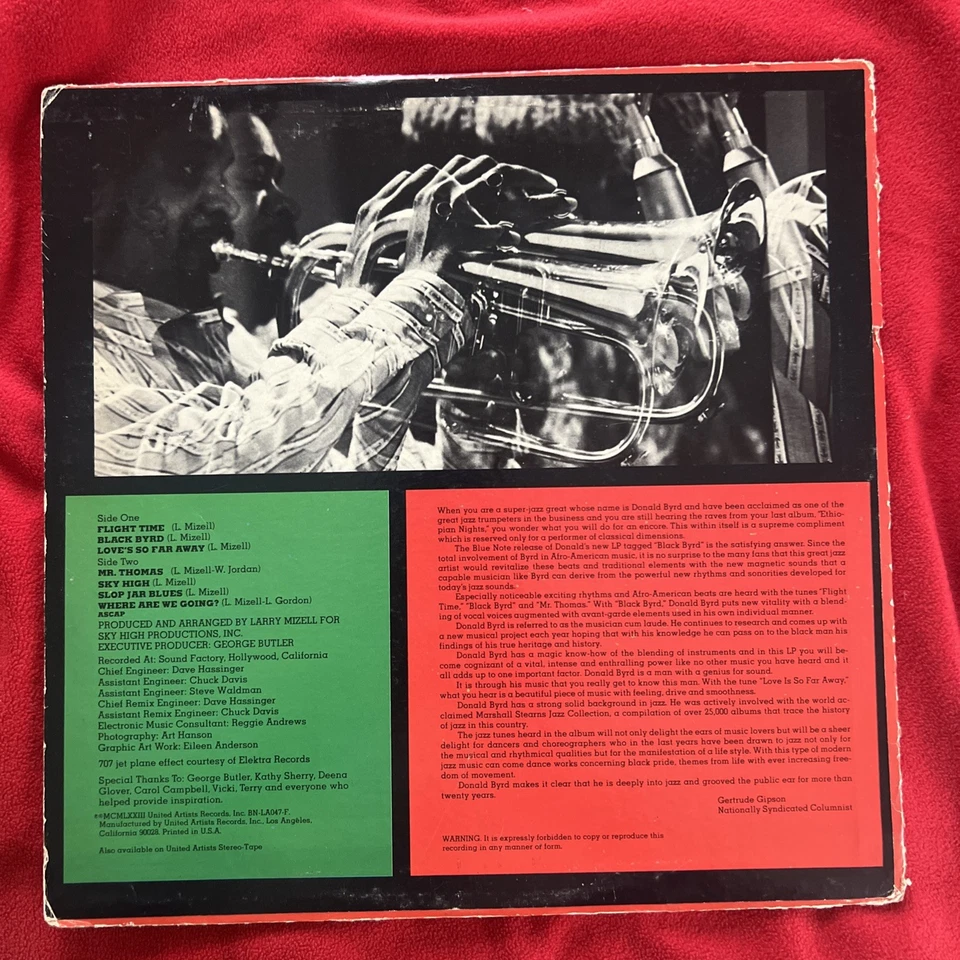 DONALD BYRD-BLACK BYRD-BLUE NOTE-VINYL-LP-BN-LA047-F-‘73-JAZZ-BOP-FUNK - Image 2 of 4