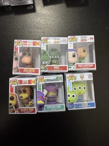 Funko Bitty Pop! Disney Pixar Toy Story Lot 6 Buzz Rex Alien Zurg Slinky