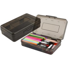 Pencil Box, Large Capacity Clear Pencil Case, 1 Pack Hard Pencil Case, Crayon...