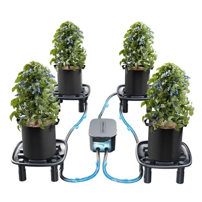 Mars Hydro Auto-Drainage System with 4-Pack Runoff Trays|Water Pump|Grow Bags