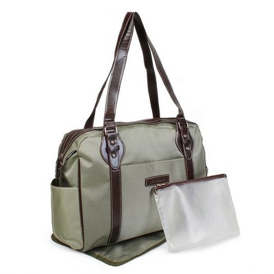 3 Stück große Baby Wickeltasche Wickeltasche mit Wickelauflage & Reißverschlusstasche grün