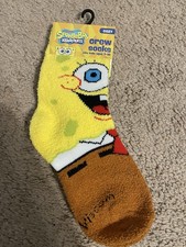 New Kids SpongeBob Soft Socks Size 7-10