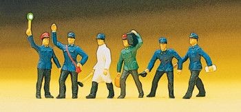 Preiser 10010 Railway Personnel (Pk6) Figure Set HO Gauge