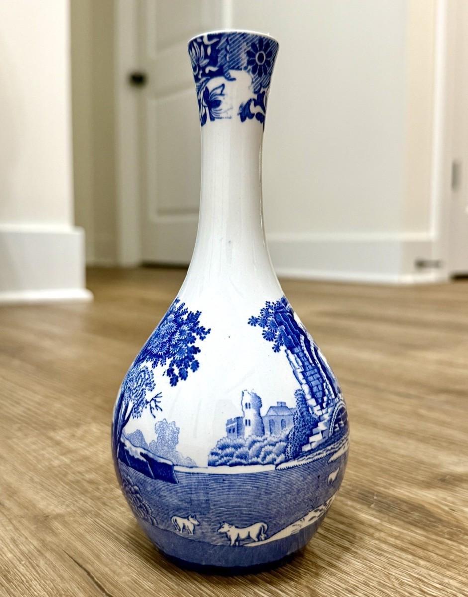 Spode Blue Italian Vase 7 3/4