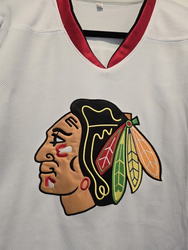 Jersey Clark Griswold Chicago Blackhawks #00 logotipo bordado vacaciones de Navidad - Imagen 15 de 22