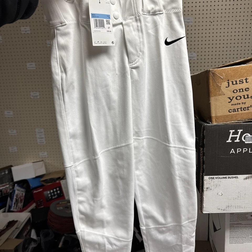 Pantalones de béisbol Nike L124419 blancos Vapor Select para niños talla M/10-12 nuevos Foto 2 de 4