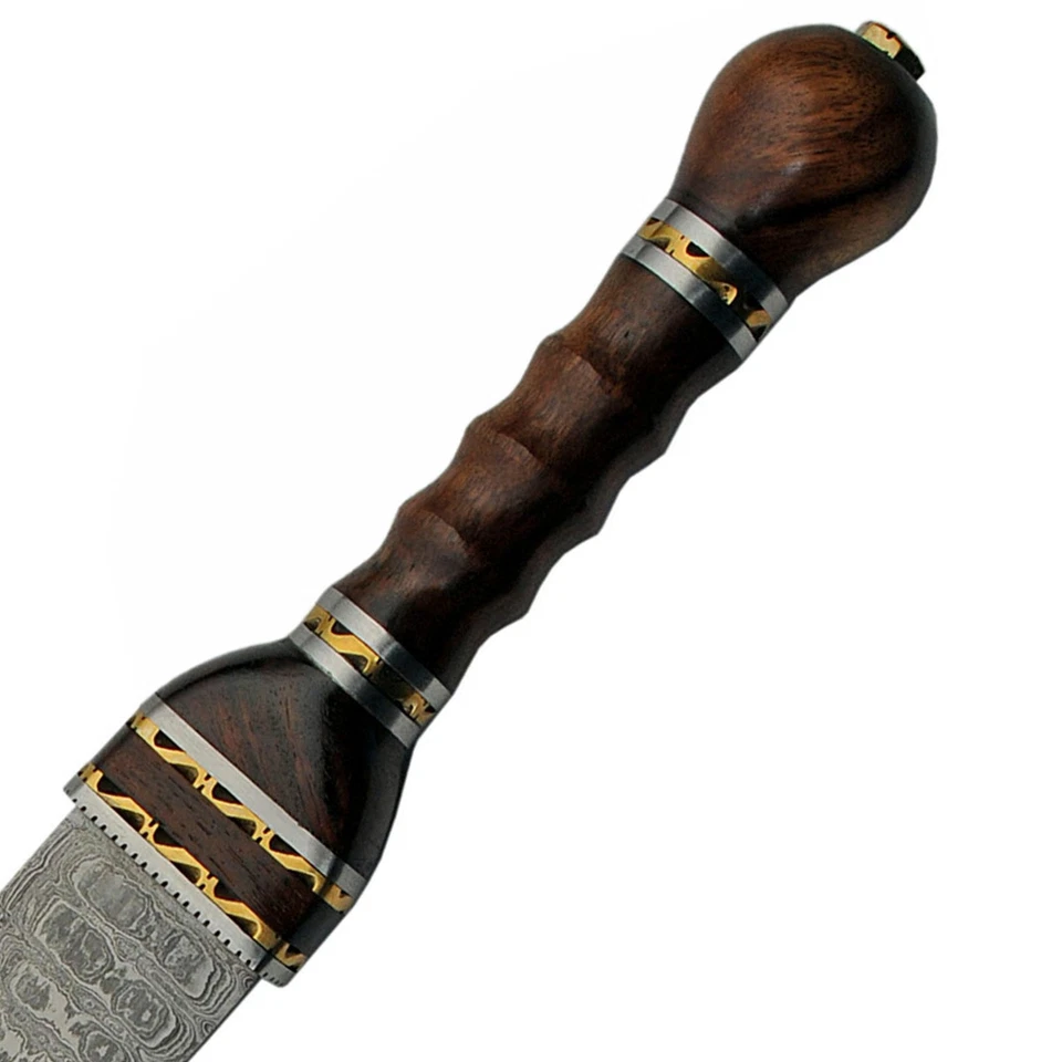 26'' Fuller Gladius Sword with Grooved Blade Wood Handle Stainless Brass Spacers - Image 2 of 4