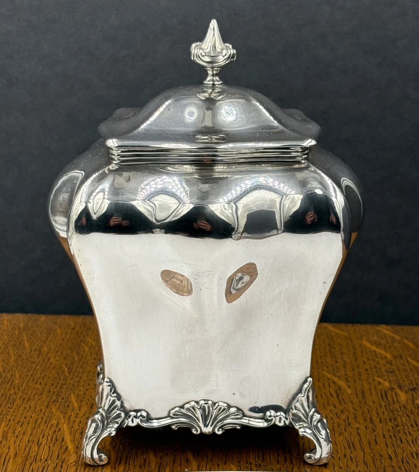 Carrito de té grande plateado con sello Sheffield 1902 274 gramos Foto 3 de 4