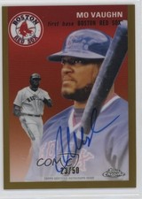 2023 Topps Chrome Platinum Anniversary Gold Refractor /50 Mo Vaughn Auto 9et