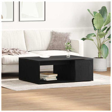 Image of Coffee Table Black Oak 90x67x33cm Engineered Wood Minimalist Living Room Modern