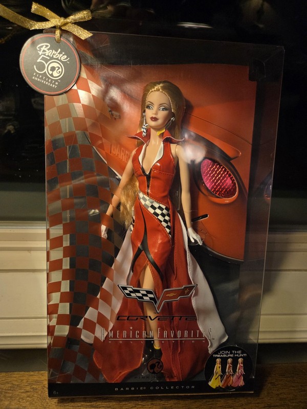 !! Va-Va-Room Red Corvette Barbie... 50th Anniv. American Favorites Doll #P5247