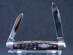 Case XX USA 62042 Pen Knife 2 Blade Brown Jigged Bone 1965-69 Vintage Nice NM