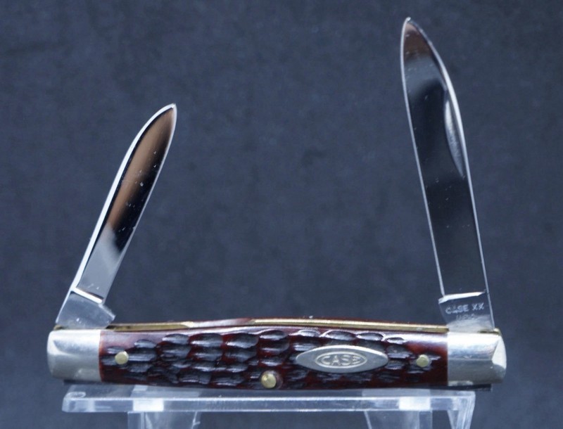 Case XX USA 62042 Pen Knife 2 Blade Brown Jigged Bone 1965-69 Vintage Nice NM
