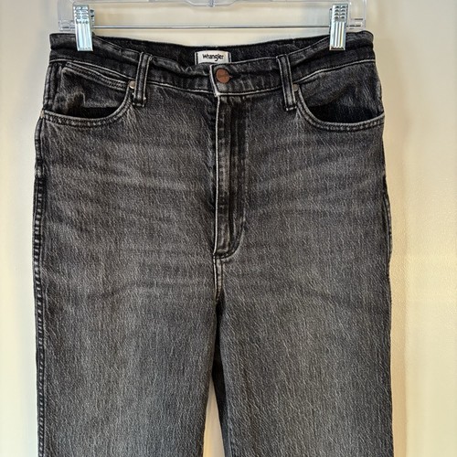 Wrangler Flare Leg Jeans Women 31x34 Black Denim High Rise Festival Boho Cowgirl - Picture 3 of 22