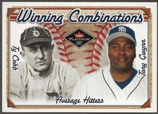 2001 Fleer Platinum Winning Combinations #37 - Ty Cobb and Tony Gwynn