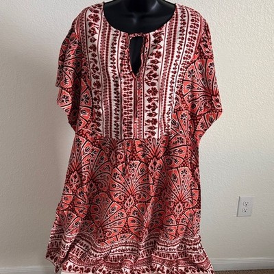 NWT Knox Rose Boho Print Mini Dress 1X