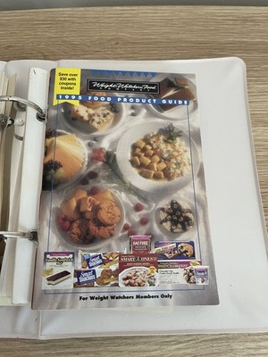 Vintage 1995 Weight Watchers Small Binder Program Tracker Booklets full of info!