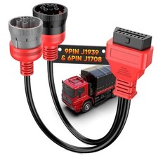 Original OBD to Green Type2 9 Pin J1939 and 6 Pin J1708 Split Y Cable for