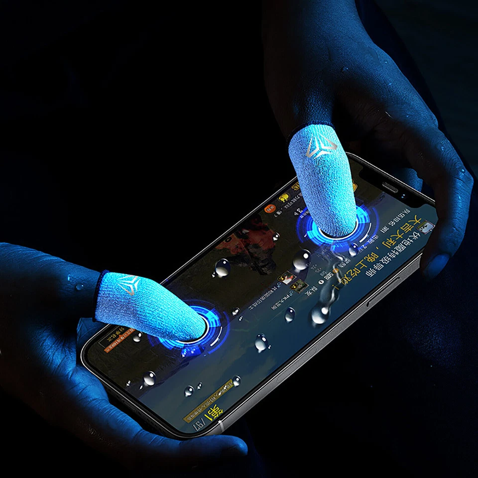 Phone Gaming Finger Sleeves Gamer Thumb Sleeve PUBG Game Hand Controller Gloves - Image 2 of 4
