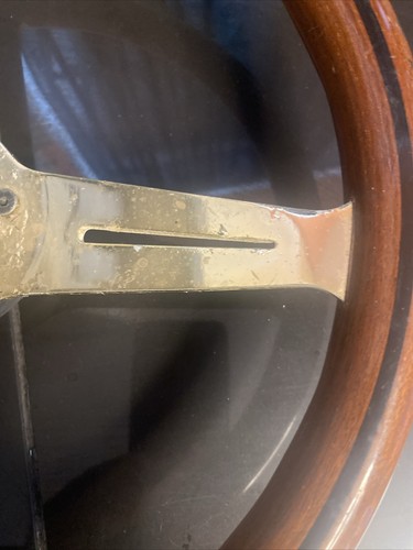 NARDI STEERING WHEEL MAHOGANY WOOD MADE IN ITALY 350mm m5 screws - Picture 10 of 20