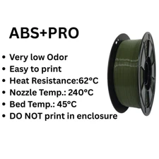 1.75mm ABS Filament 0.9KG,Low Printing Temp, Esay Print ABS 3D Printer Filament