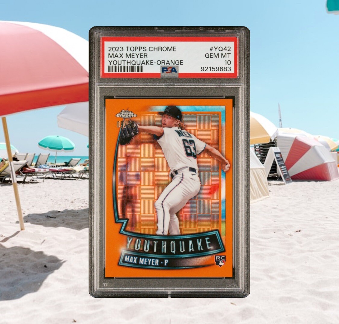 2023 Topps Chrome Max Meyer Youthquake Orange Refractor /25 #YQ42 Pop 1