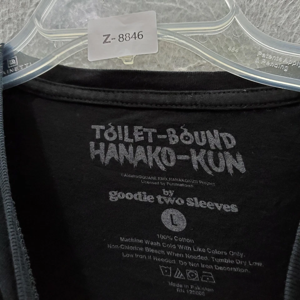 Camiseta Toilet-Bound Hanako-Kun Hombre Grande Negra Gráfica Manga Anime Cuello Redondo Foto 2 de 4