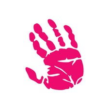 Hand Print - Vinyl Decal Sticker - Multiple Color Sizes - Ebn352