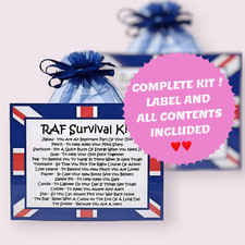 RAF Survival Kit ~ Fun Novelty Gift & Greetings Card Alternative / Good Luck
