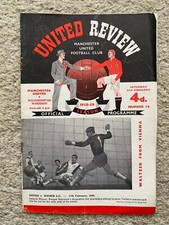 Manchester United v Wolverhampton Wanderers 21st February 1959 Football Programe