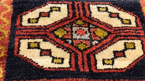 Antique 1900-1930s Kurdish Tribal Rug 1’7" X 3’1” - Picture 8 of 10