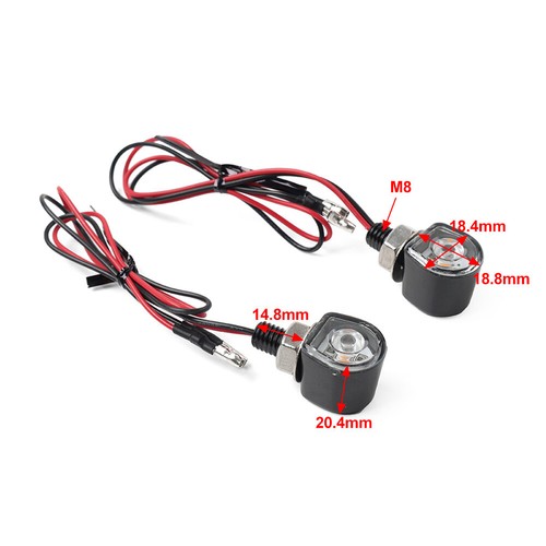 2PCS Mini Motor Turn Signals Indicator Amber Blinker Light Universal Lamp - Picture 11 of 11
