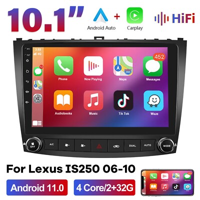 10.1''Android11 Autoradio DAB+ Car GPS Carplay SWC Für Lexus IS250 200 300 350 BT