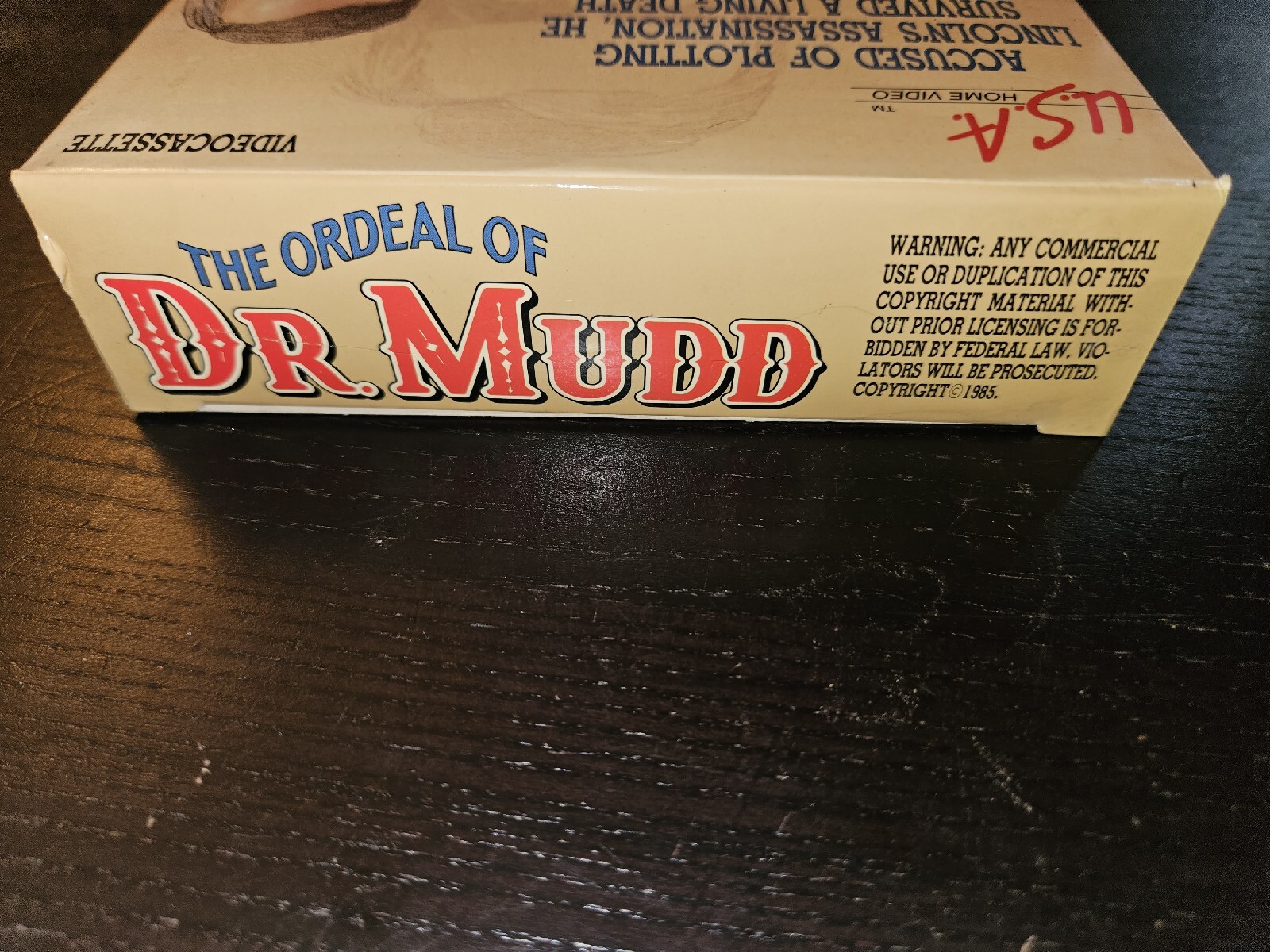 The Ordeal of Dr. Mudd Betamax Beta HTF USA Home Video Abe Lincoln ...