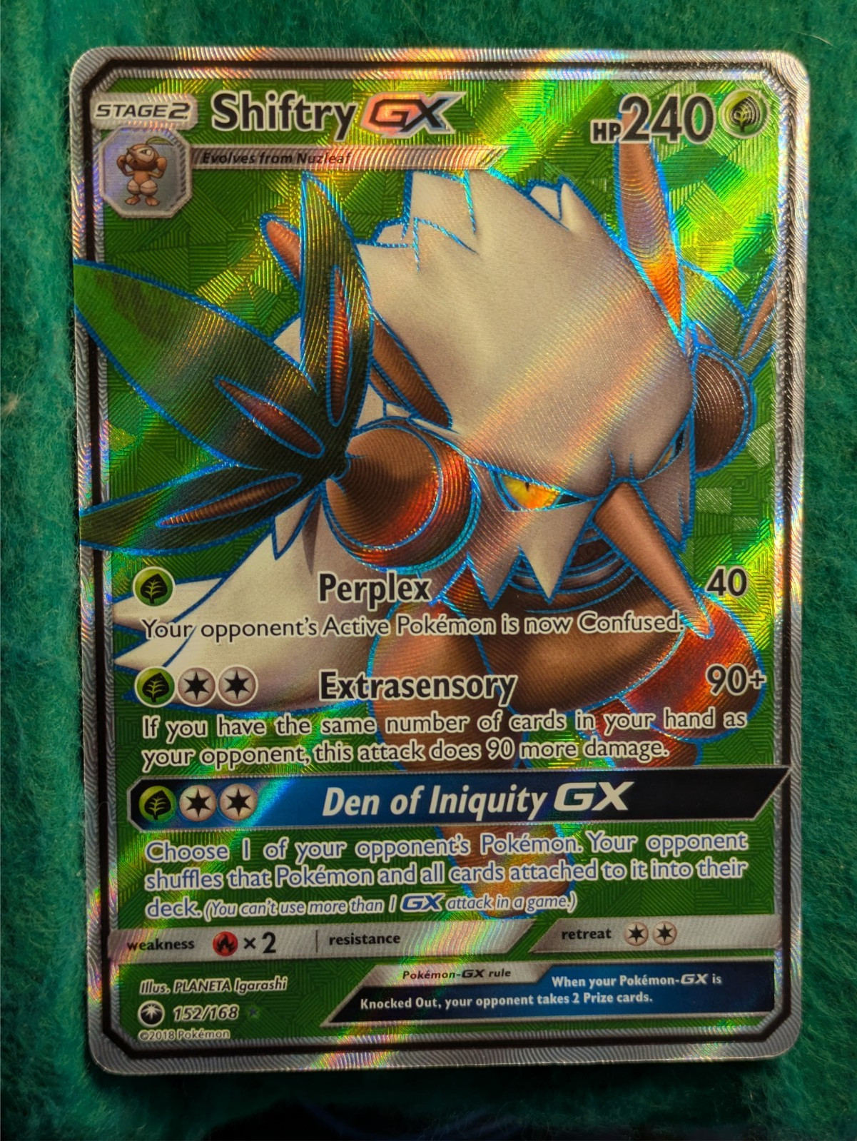 Shiftry GX 152/168 SM Celestial Storm Full Art Ultra Rare Pokemon Card