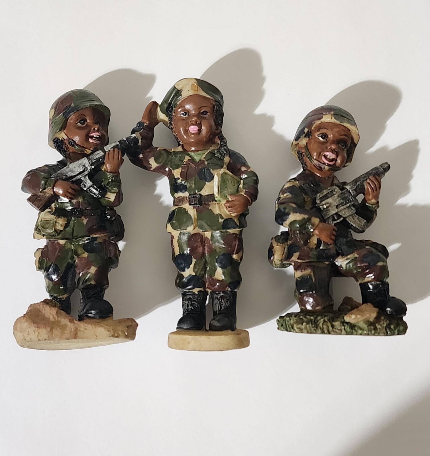 Black Military Army Combat Soldiers Figurines