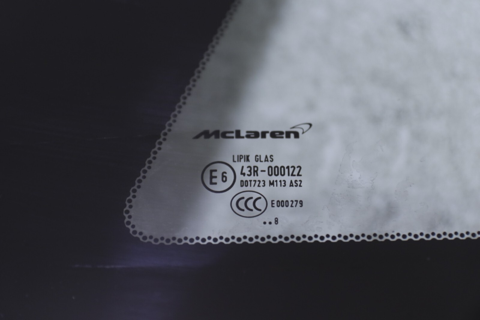McLaren 720S Coupe Rear Left Quarter Window Glass 2018 - 2023 OEM