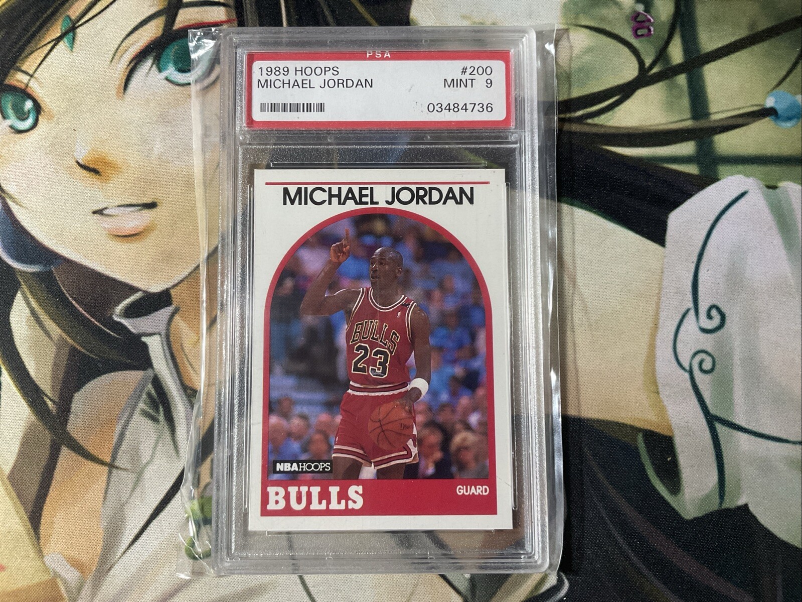 1989 PANINI Hoops BASKETBALL  Michael Jordan Chicago Bulls  PSA 9 MINT view 2