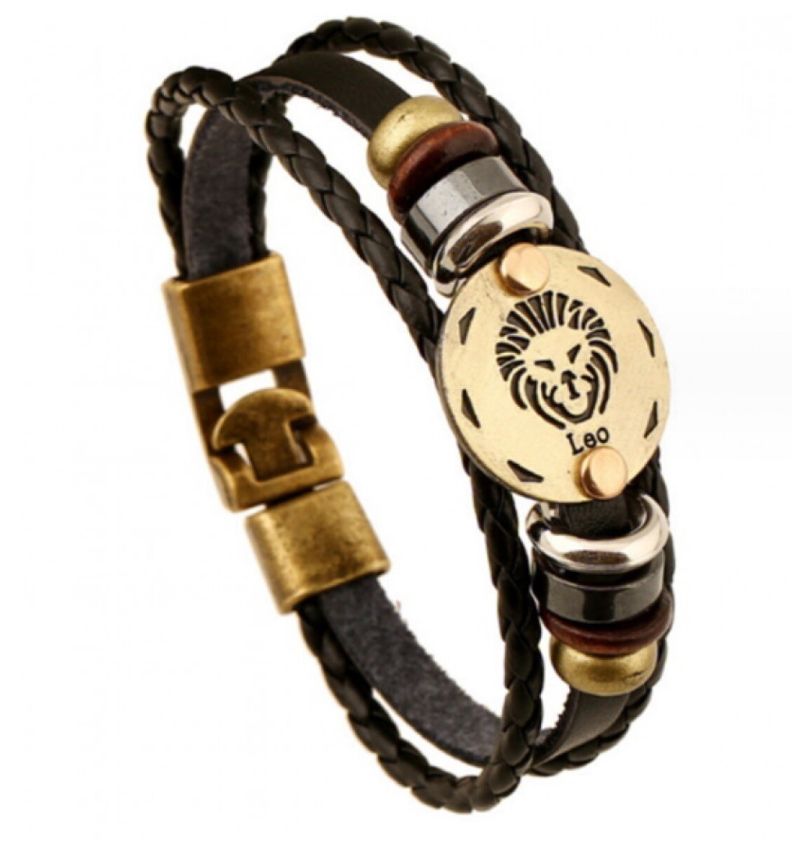 Bracelet En Cuir Signe Poisson – Neuf Sans Emballage, Unisexe Et Naturel