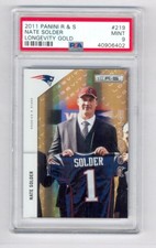 NATE SOLDER 2011 PANINI ROOKIES & STARS LONGEVITY GOLD RC #12/49 PSA 9 MINT 