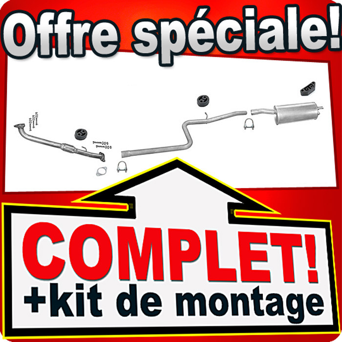 Ligne pot d'échappement FIAT DOBLO 1.9 JTD en acier aluminisé haute longévité