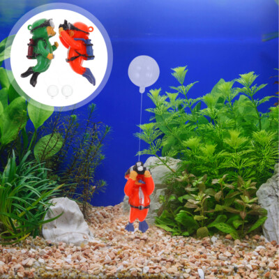 ebay uk fish tank accessories 2 Pcs Diver Fish Tank Accessories Accessory Decoration Aquarium Ornaments