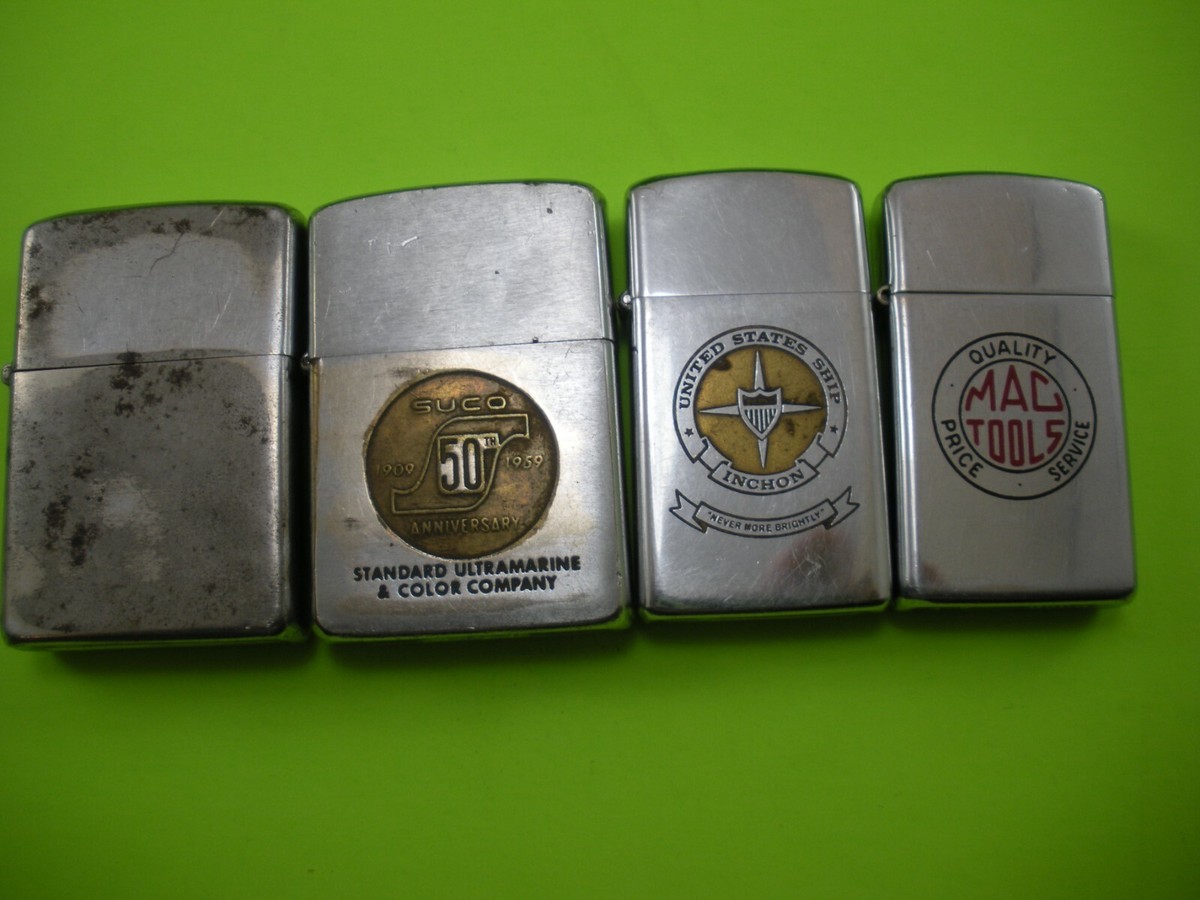 LOT OF 4 VINTAGE ZIPPO LIGHTERS USED D7 | eBay