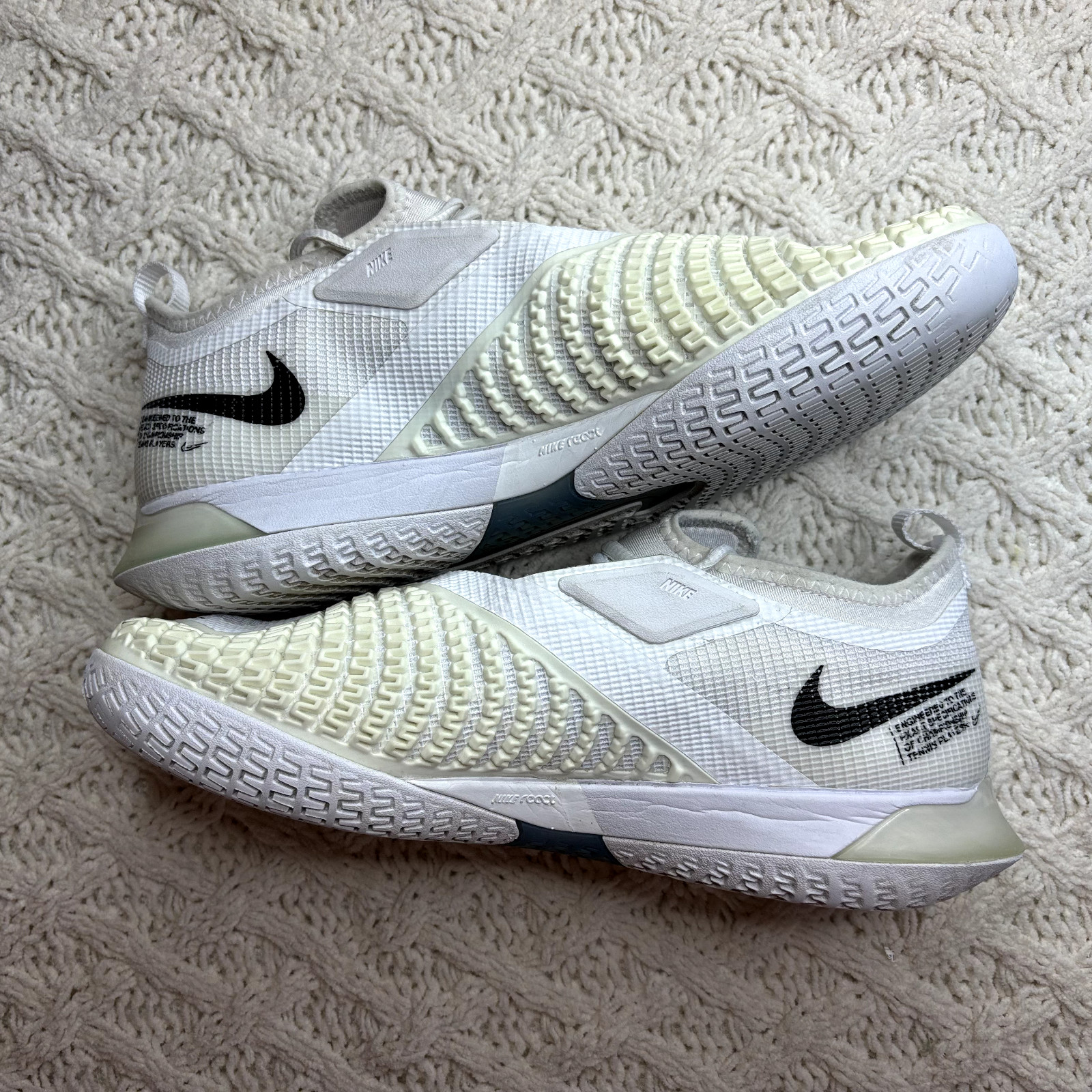 Nike React Vapor NXT HC White Black Men's Tennis Shoes CV0724-101 Sz US 8, 41 EU image 4