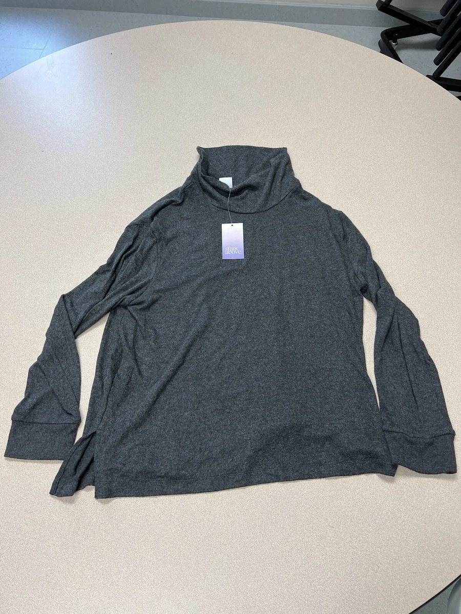 Stars Above Womens grey PJ Pullover Hoodie Soft Comfy Lounge NEW